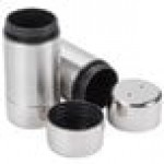 American Metalcraft SP35 1.5 oz. Stainless Steel Round Salt and Pepper Shaker Set
