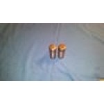 American Metalcraft SP35 1.5 oz. Stainless Steel Round Salt and Pepper Shaker Set