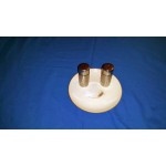 American Metalcraft SP35 1.5 oz. Stainless Steel Round Salt and Pepper Shaker Set