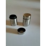 American Metalcraft SP35 1.5 oz. Stainless Steel Round Salt and Pepper Shaker Set