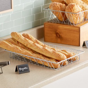 GET WB-953-SV POP Silver Wire Pastry Basket - 18