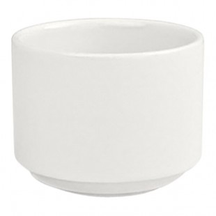 Front of the House Catalyst 6 oz. European Stackable White Round Porcelain Ramekin - 12/Case Front of the House Catalyst 6 oz. European Stackable White Round Porcelain Ramekin - 12/Case