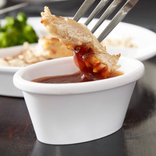 Carlisle S31402 4 oz. White Melamine Oval Ramekin - 48/Case Carlisle S31402 4 oz. White Melamine Oval Ramekin - 48/Case