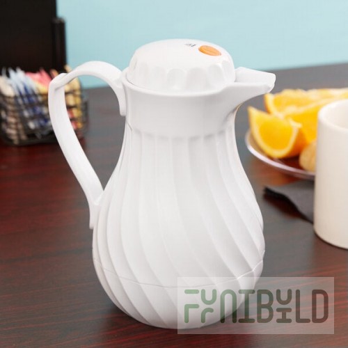 Vollrath 52132 SwirlServe Tilt & Pour 20 oz. White Beverage Server