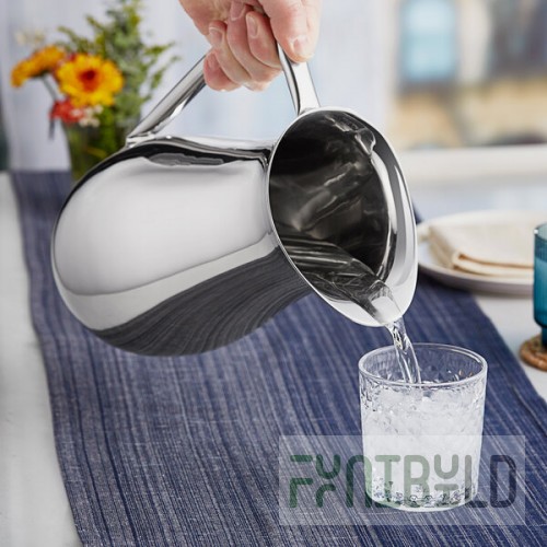 Vollrath 46550 64 oz. Double Wall Stainless Steel Water Pitcher