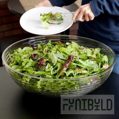 Cambro RSB18CW135 20.2 Qt. Clear Camwear® Round Ribbed Bowl
