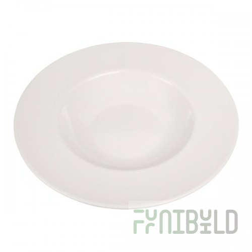 Elite Global Solutions Maya 10 oz. Cream Reactive Glaze Melamine Pasta / Soup Bowl - 6/Case