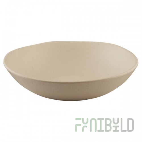 Elite Global Solutions ECO2418 Greenovations 24 oz. Papyrus-Colored Round Melamine Bowl - 6/Case