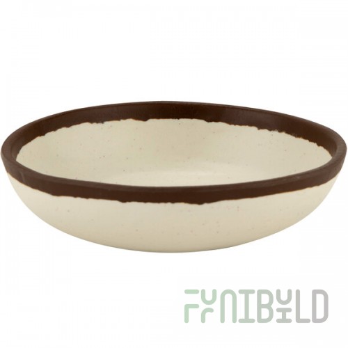 GET B-300-CRM Pottery Market 14 oz. Matte Cream Melamine Serving Bowl - 12/Pack