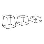 Acopa Square Black Metal 3-Piece Display Stand Set