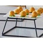 Acopa Square Black Metal 3-Piece Display Stand Set