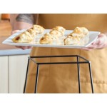 Acopa Square Black Metal 3-Piece Display Stand Set