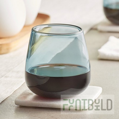 Acopa Pangea 13 oz. Blue Stemless Wine Glass - 12/Case