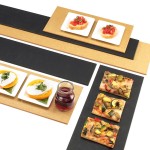 Cal-Mil 1530-616-13 Black Rectangular Flat Bread Serving / Display Board - 16