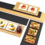 Cal-Mil 1530-616-13 Black Rectangular Flat Bread Serving / Display Board - 16