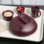 Cambro MDSHB9487 Harbor Collection Cranberry 9 oz. Insulated Plastic Bowl - 48/Case Cambro MDSHB9487 Harbor Collection Cranberry 9 oz. Insulated Plastic Bowl - 48/Case