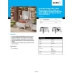 Acopa Manchester 6 Qt. 2/3 Size Square Stainless Steel Induction / Traditional Dual Purpose Chafer with Glass Top, Soft Close Lid, and Stand with Fuel Holders