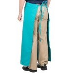 Intedge Teal Poly-Cotton Bistro Apron with 2 Pockets - 38 Intedge Teal Poly-Cotton Bistro Apron with 2 Pockets - 38