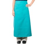 Intedge Teal Poly-Cotton Bistro Apron with 2 Pockets - 38 Intedge Teal Poly-Cotton Bistro Apron with 2 Pockets - 38