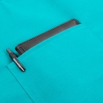 Intedge Teal Poly-Cotton Bistro Apron with 2 Pockets - 38 Intedge Teal Poly-Cotton Bistro Apron with 2 Pockets - 38