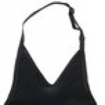 Chef Revival Black Poly-Cotton Customizable Tuxedo Apron with 2 Pockets - 32