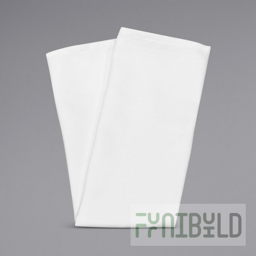 Snap Drape 54432222NH010 White Milan Birdseye Banded Cloth Napkin, 22