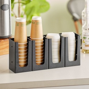 Choice Black Countertop Cup or Lid Organizer - 4/Set Choice Black Countertop Cup or Lid Organizer - 4/Set