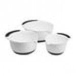 OXO 1066421 Good Grips 3-Piece White Plastic Mixing Bowl Set with Non-Slip Bases - 3/Set OXO 1066421 Good Grips 3-Piece White Plastic Mixing Bowl Set with Non-Slip Bases - 3/Set