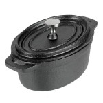 American Metalcraft CIPOV63 11 oz. Pre- Seasoned Mini Cast Iron Oval Dutch Oven American Metalcraft CIPOV63 11 oz. Pre- Seasoned Mini Cast Iron Oval Dutch Oven