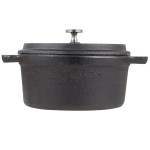 American Metalcraft CIPR5500 17 oz. Pre-Seasoned Mini Cast Iron Pot with Cover