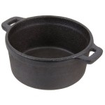 American Metalcraft CIPR5500 17 oz. Pre-Seasoned Mini Cast Iron Pot with Cover