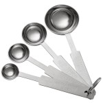 Vollrath 47118 4-Piece Stainless Steel Round Measuring Spoon Set