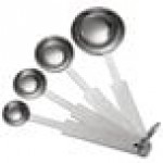 Vollrath 47118 4-Piece Stainless Steel Round Measuring Spoon Set