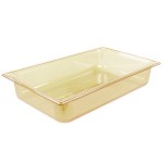 Vollrath 9004410 Super Pan® Full Size Amber High Heat Plastic Food Pan - 4 Vollrath 9004410 Super Pan® Full Size Amber High Heat Plastic Food Pan - 4