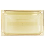 Vollrath 9004410 Super Pan® Full Size Amber High Heat Plastic Food Pan - 4 Vollrath 9004410 Super Pan® Full Size Amber High Heat Plastic Food Pan - 4