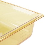 Vollrath 9004410 Super Pan® Full Size Amber High Heat Plastic Food Pan - 4 Vollrath 9004410 Super Pan® Full Size Amber High Heat Plastic Food Pan - 4