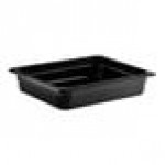 Cambro 22CW110 Camwear® 1/2 Size Black Polycarbonate Food Pan - 2 1/2
