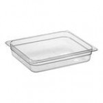 Cambro 22CW110 Camwear® 1/2 Size Black Polycarbonate Food Pan - 2 1/2