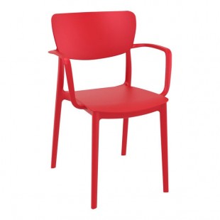 Siesta Lisa Red Resin Outdoor Dining Arm Chair Siesta Lisa Red Resin Outdoor Dining Arm Chair