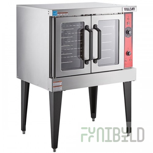 Scratch and Dent Vulcan VC4GD-2 1D150K Liquid Propane Single Deck Full Size Gas Convection Oven with Solid State Controls and Legs - 50,000 BTU