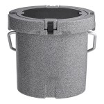 CaterGator CCG20SPG Gray 20 Qt. Round Rotomolded Outdoor Cooler / Ice Chest