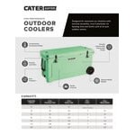 CaterGator CCG20SPG Gray 20 Qt. Round Rotomolded Outdoor Cooler / Ice Chest