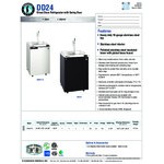 Hoshizaki DD24-S Stainless Steel Single Tap Kegerator Beer Dispenser - (1) 1/2 Keg Capacity