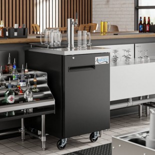 Avantco UDD-1-HC Single Tap Kegerator Beer Dispenser - Black, (1) 1/2 Keg Capacity