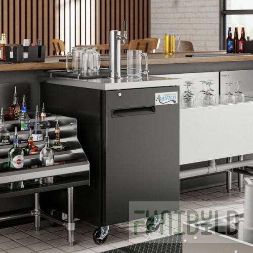 Avantco UDD-1-HC Single Tap Kegerator Beer Dispenser - Black, (1) 1/2 Keg Capacity