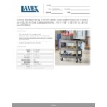 Lavex Medium Gray 3-Shelf Utility Cart with Premium Handle and Built-In Tool Compartments - 40 11/16 Lavex Medium Gray 3-Shelf Utility Cart with Premium Handle and Built-In Tool Compartments - 40 11/16