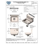 T&S HS-1715-1W 17 1/4 T&S HS-1715-1W 17 1/4