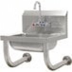 Advance Tabco 7-PS-64 Wall Mounted Hand Sink with Tubular Supports - 17 1/4