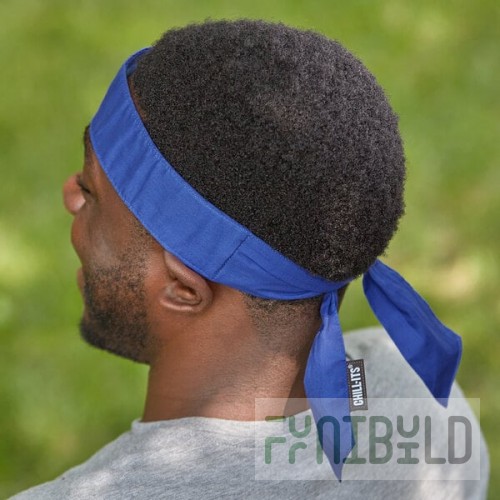 Ergodyne 12567 Chill-Its 6700CT Blue Evaporative Cooling Bandana