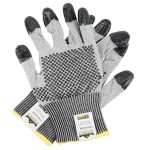 Cordova Monarch Dots Gray Engineered Fiber Cut Resistant Gloves with Two-Sided Nitrile Dotted Coating - Extra Large - Pair